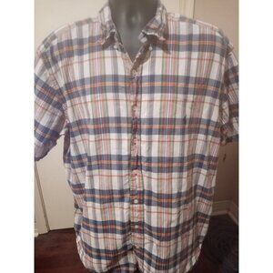 Ralph Lauren Shirt Mens 2XB Big Plaid Authentic Bleeding Madras Woven Multicolor